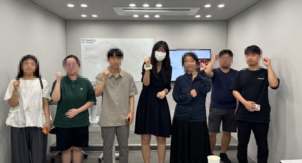 대학면접 단체교육 모습 