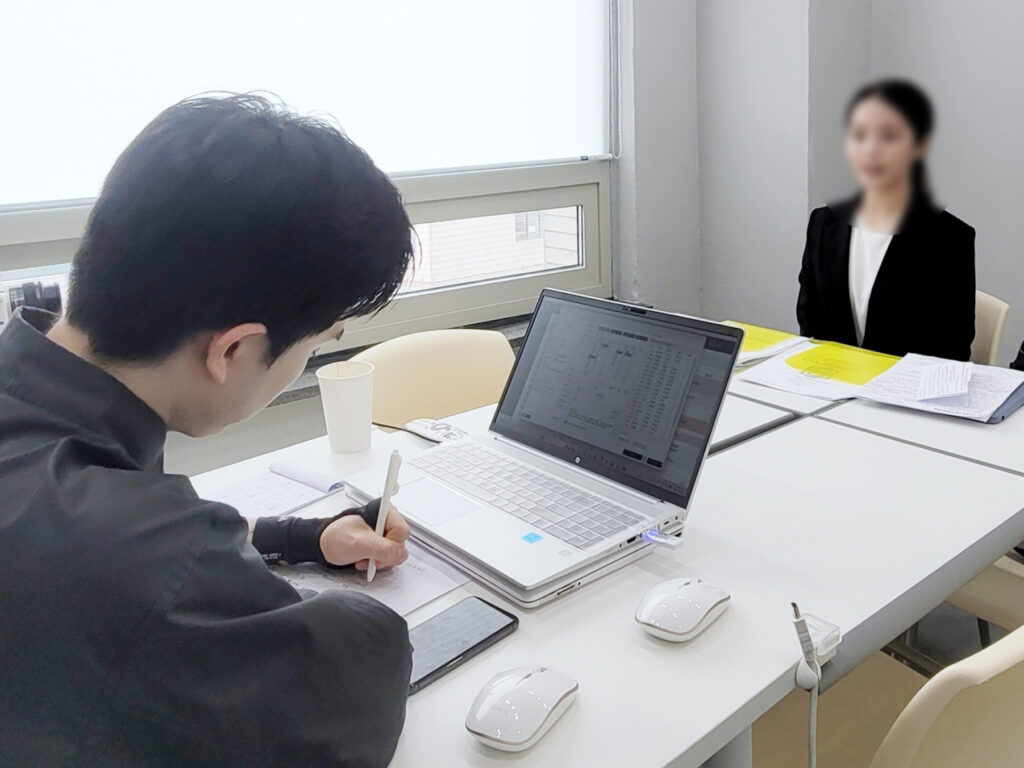 3) 모의면접 반복 진행