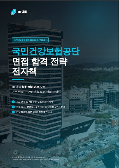 DT당톡 국민건강보험공단 면접 전자책 표지