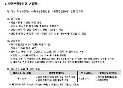 차의과학대 면접, CHA교과·학종 준비 핵심 (합격자 배출 학원) 2